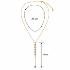 Sparkling Heart Drop Pendant Necklace