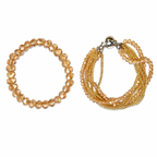 Golden Glow Crystal Bracelet Stack