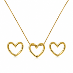 Timeless Golden Heart Jewelry Set