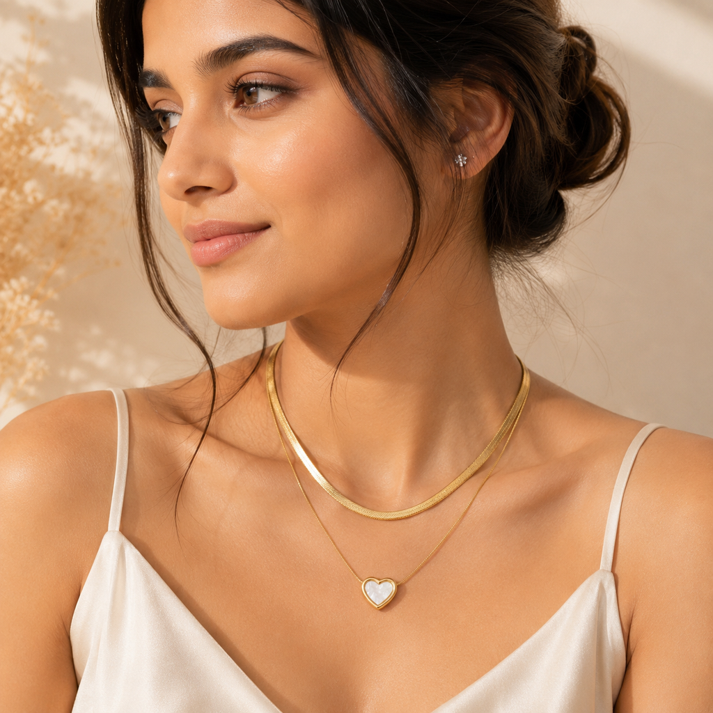 Elegant Gold Heart Pendant Necklace