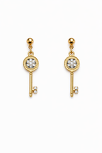 Elegant Crystal Key Necklace Set