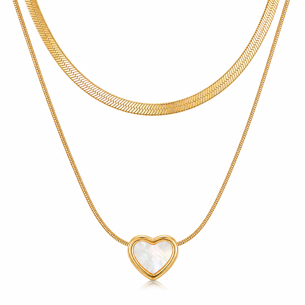 Elegant Gold Heart Pendant Necklace