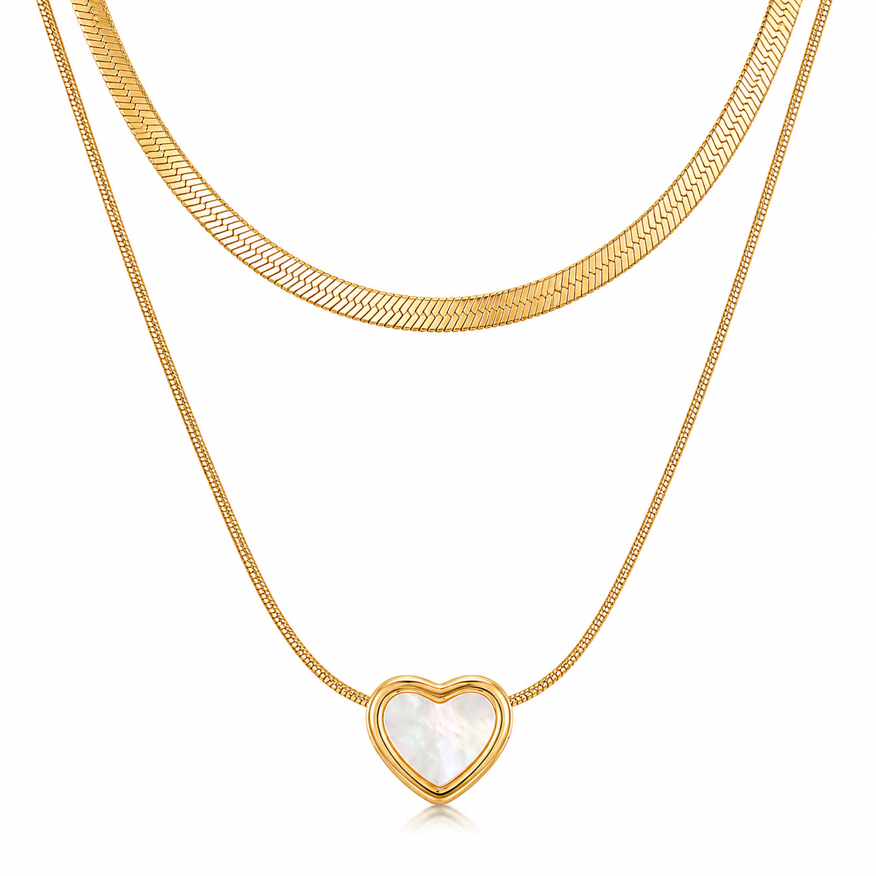 Elegant Gold Heart Pendant Necklace
