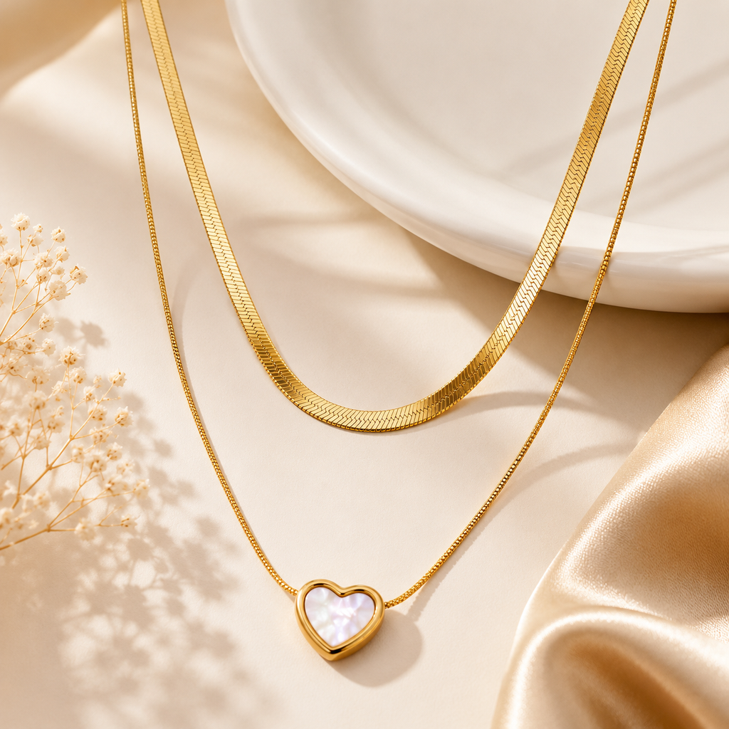 Elegant Gold Heart Pendant Necklace