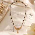 Elegant Crystal Mangalsutra Drop Necklace
