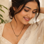 Elegant Crystal Mangalsutra Drop Necklace