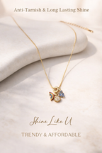 Rainbow Charm Gold Necklace