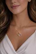Rainbow Charm Gold Necklace