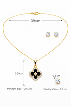 Elegant Clover Crystal Pendant Necklace