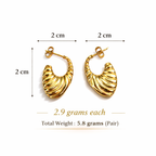 Bold Gold Textured Earrings