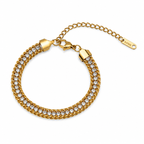 Elegant Crystal Chain Link Bracelet